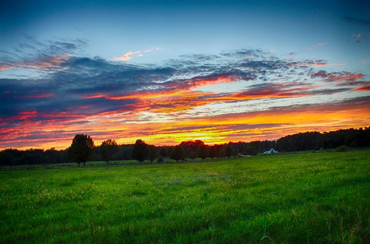 Sunset Over Farm   Ashley Schwoebel   Photography, Landscapes & Nature