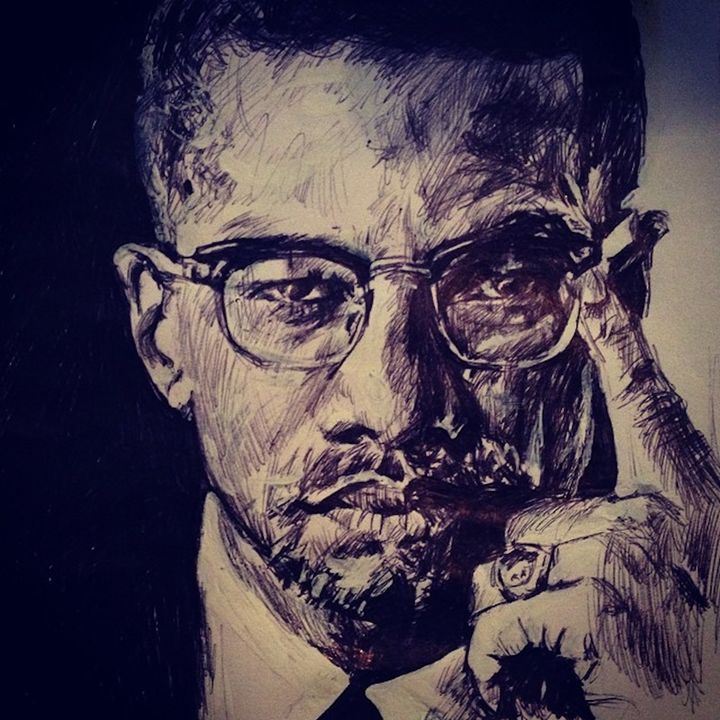 Malcolm X Portrait - Billy Jackson - Paintings & Prints, People ...