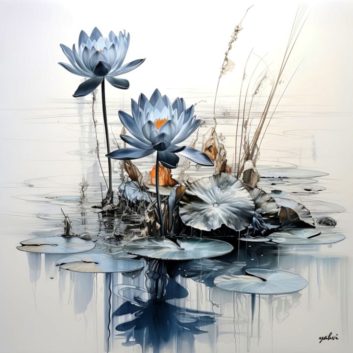 Lotus flower Drawing by Tati Alecrim - Fine Art America-saigonsouth.com.vn