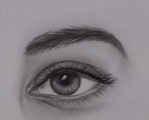 Eye pencil sketch