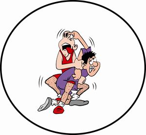 Funny Cartoon Wrestlers Two - Dave's Cartoons - Digital Art, Sports &  Hobbies, Wrestling - ArtPal