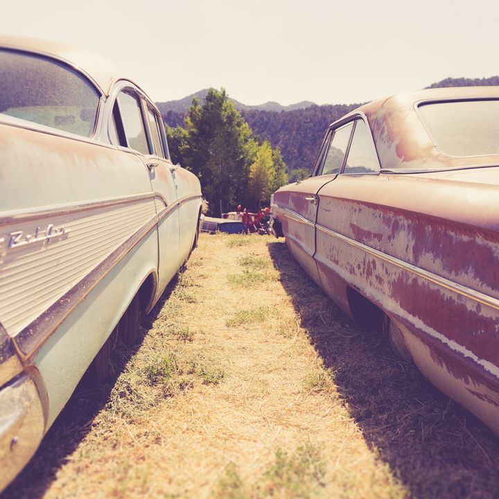 Old Junkyard Cars Chevy and Ford - Dogford Studios - Photography