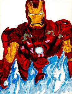 Iron Man Blue Fire