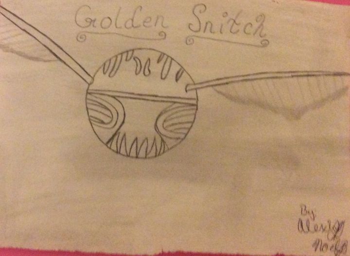 Golden snitch - Black and white Harry Potter drawings