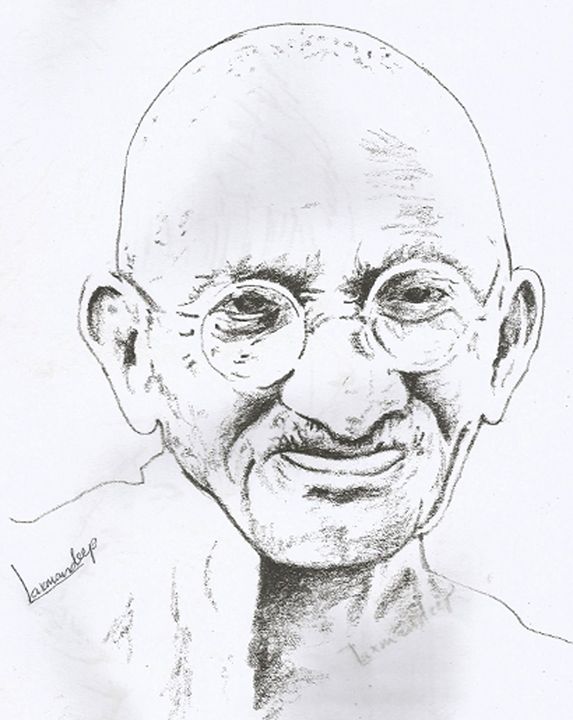 Buy Mahatma Gandhi Limited Edition Signed Numbered Original Sketch Online  in India  Etsy