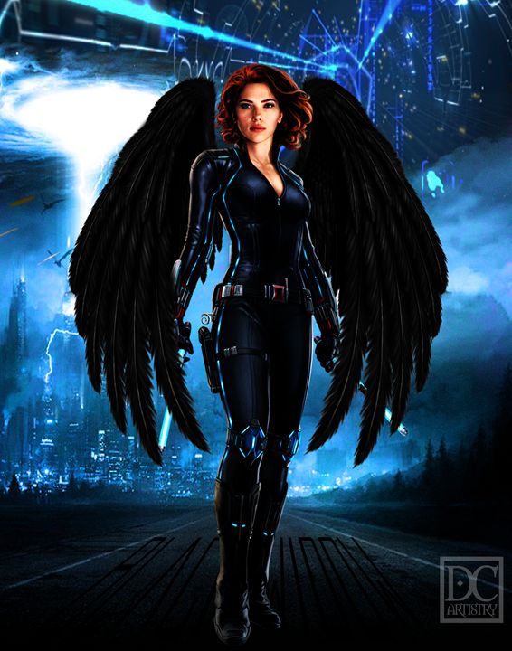 Black Widow 11x14 Dc Artistry Digital Art And Ai Entertainment Movies Science Fiction 