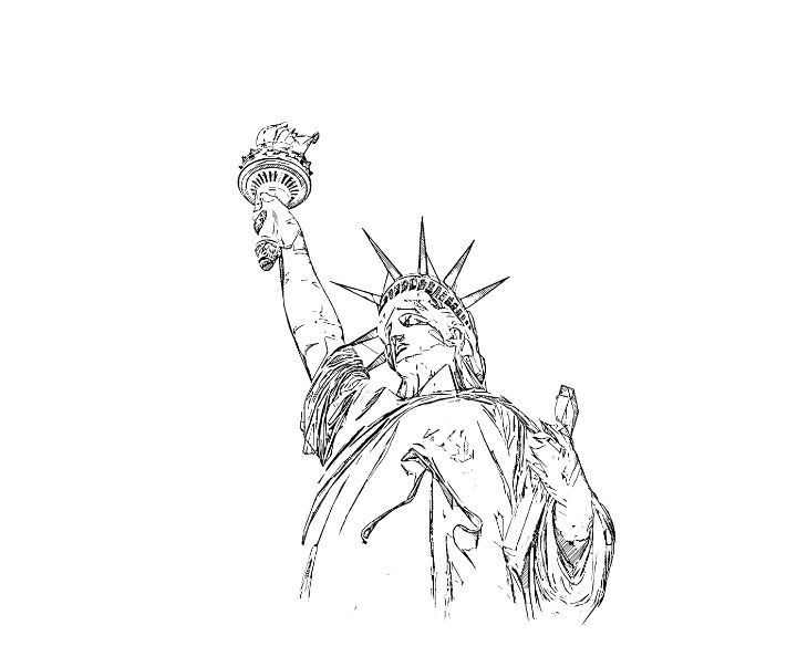 sketch of statue of liberty