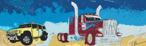 Starry night desert Trucks