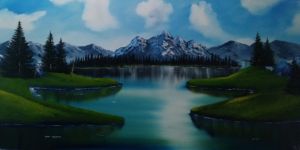 Blue mountain lake - Art by Brad Kammeyer