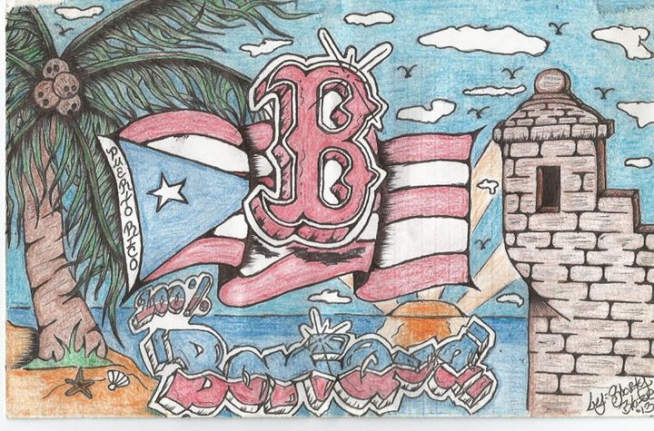 Boston Red Sox/Boricua - Aldalberto Rodriguez Custom ArtWork