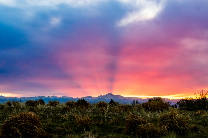 Sunset in the rockies