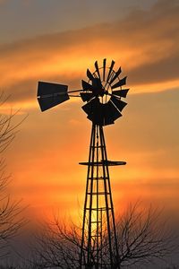 Golden Windmill silhouette