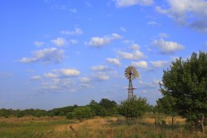 Windmill in a Kansas Pasture