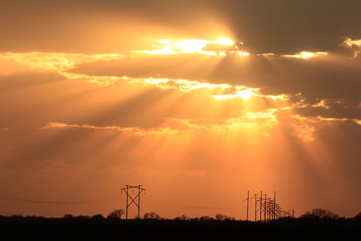 Kansas Golden Sunset with Sunrays - Robert D Brozek - Photography ...