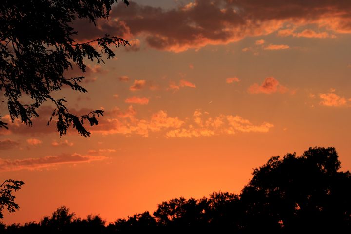 Kansas Golden Orange Sunset Sky - Robert D Brozek