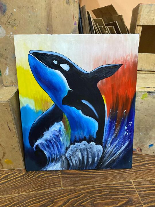 whale - vaxtangs gallery - Paintings & Prints, Abstract, Color - ArtPal