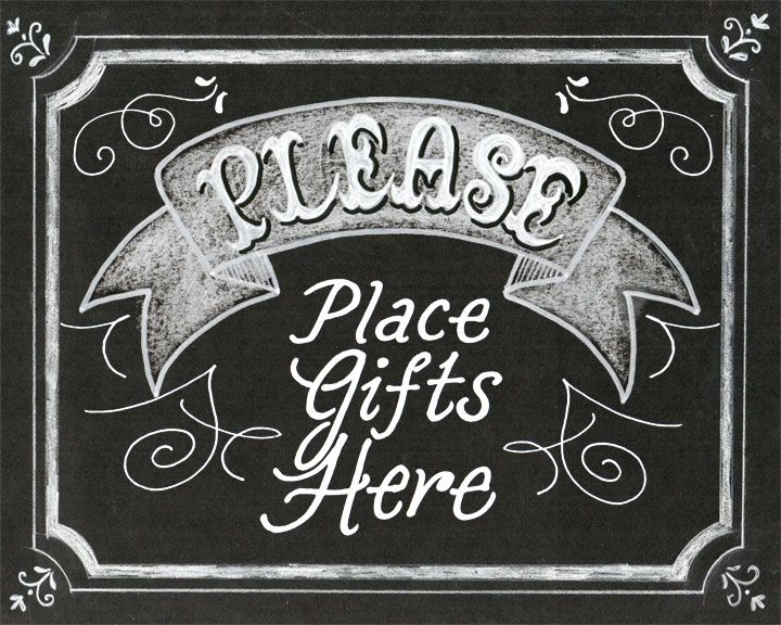 Place Gifts Here Chalkboard Art Paintings & Prints, Holidays