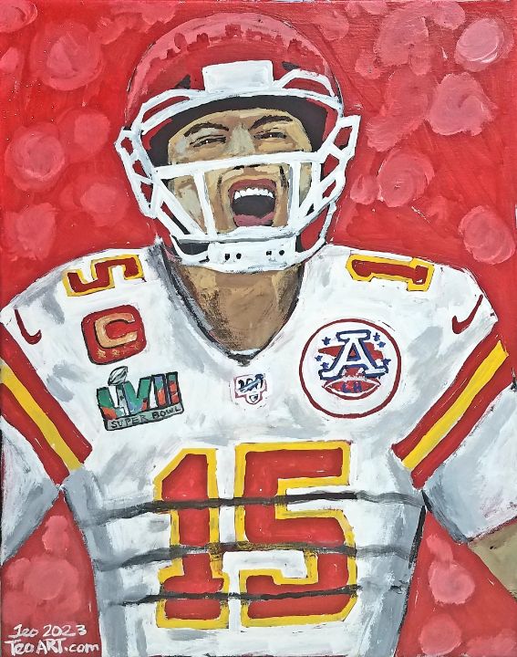 Original Patrick Mahomes Painting - Unique Art by Teo Alfonso ...