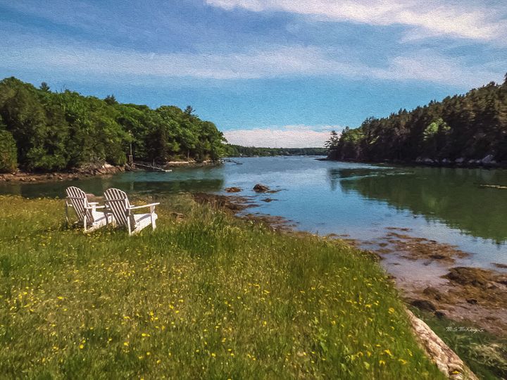 A View For Two Saco River Art & Photography Paintings & Prints