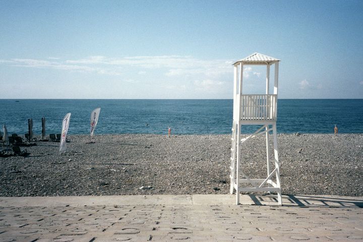 Lifeguard tower on the beach. - Mikhail Druzhinin