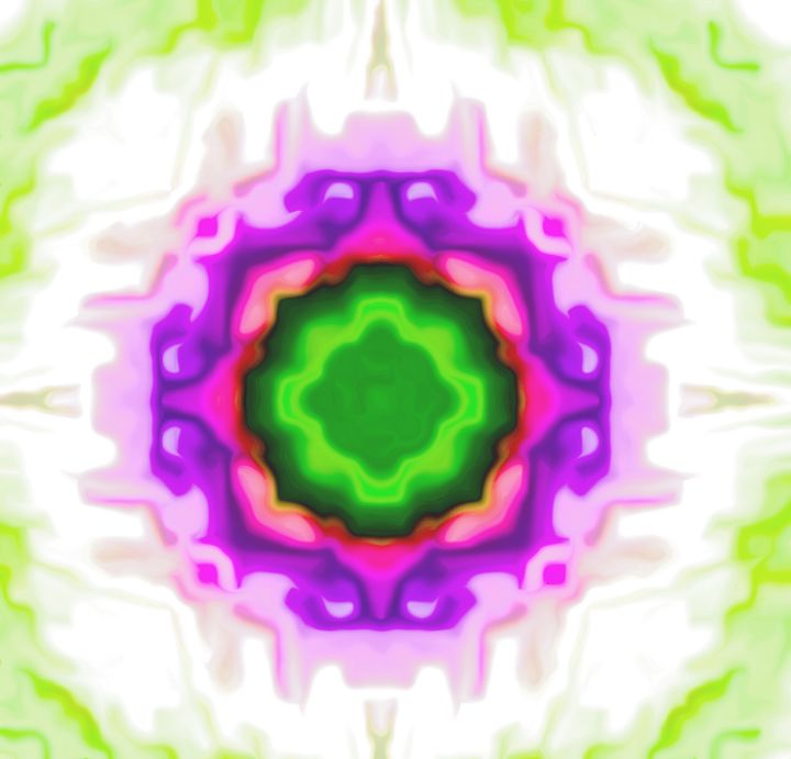 Pink, purple, green, white, abstract - BJG Abstract Arts