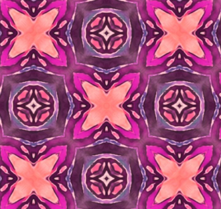 Pink and peach butterfly pattern - BJG Abstract Arts