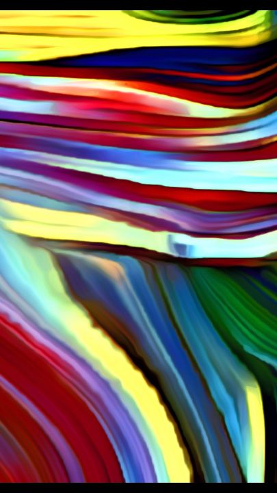 Rainbow ribbons abstract - BJG Abstract Arts