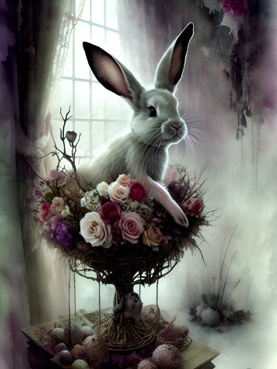 Easter bunny - Nicolette Vermeulen - Digital Art & AI, Animals, Birds ...