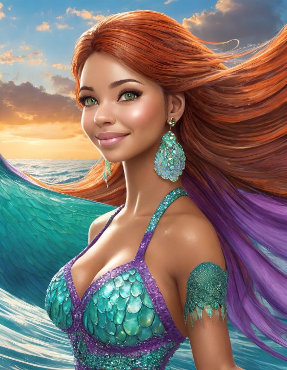 Ariel 4 - FieryTigressStudios - Digital Art & AI, Childrens Art