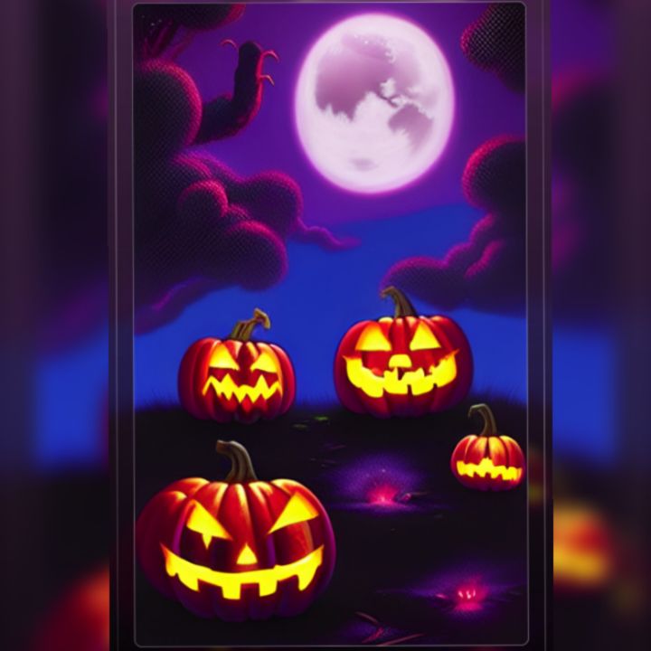 Halloween_Purple Moon Demmygr Digital Art, Holidays & Occasions