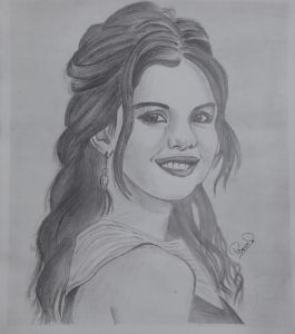 Selena gomez sketch Square Art Prints Buy HighQuality Posters and Framed  Posters Online  All in One Place  PosterGully