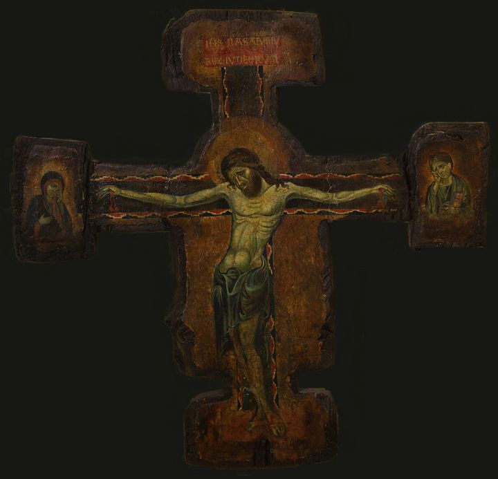 Cross with the Crucified Christ,copy - Sergey Lesnikov art