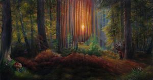 Deep in the woods - Sergey Lesnikov art
