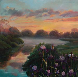 In the evening light - Sergey Lesnikov art
