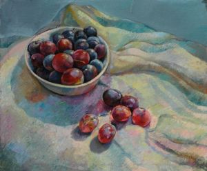 Sunny plums - Sergey Lesnikov art
