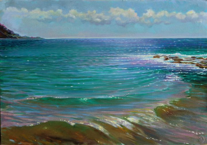 Turquoise sea - Sergey Lesnikov art