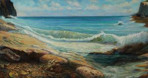 Golden shore - Sergey Lesnikov art