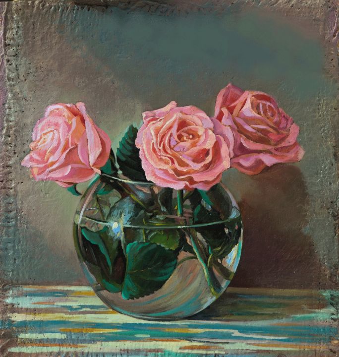 Three roses - Sergey Lesnikov art