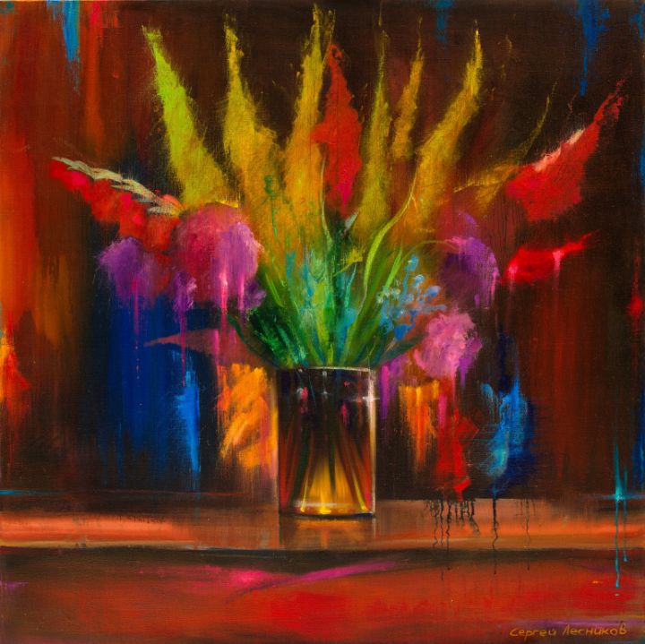 Expressive bouquet - Sergey Lesnikov art