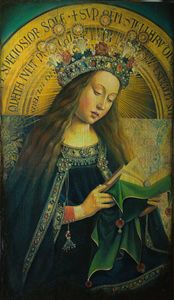 Virgin from Ghent Altarpiece - Sergey Lesnikov art