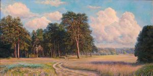 The road to the pines - Sergey Lesnikov art