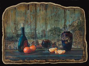 Tangerines and a dragon 2. - Sergey Lesnikov art