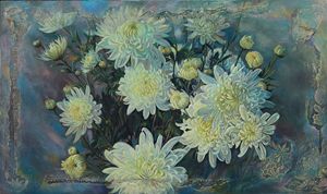 Chrysanthemums - Sergey Lesnikov art
