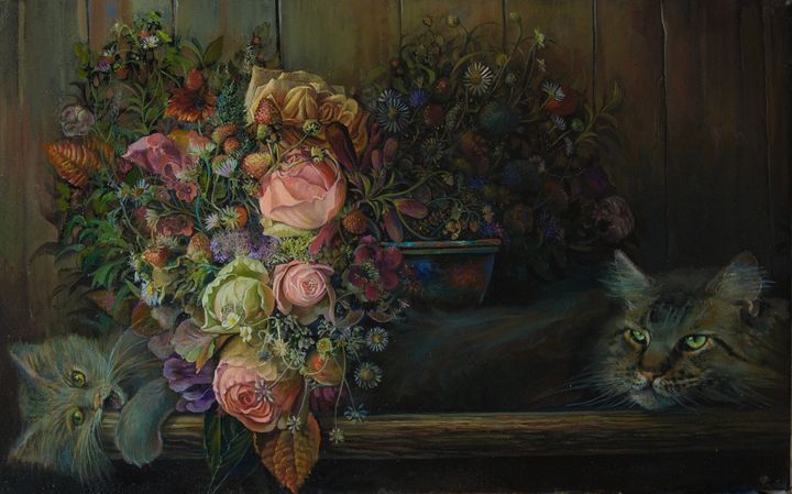 Flower still life - Sergey Lesnikov art