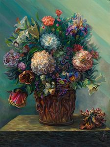 Flowers in a vase. - Sergey Lesnikov art
