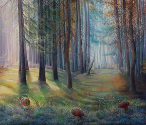 September forest - Sergey Lesnikov art