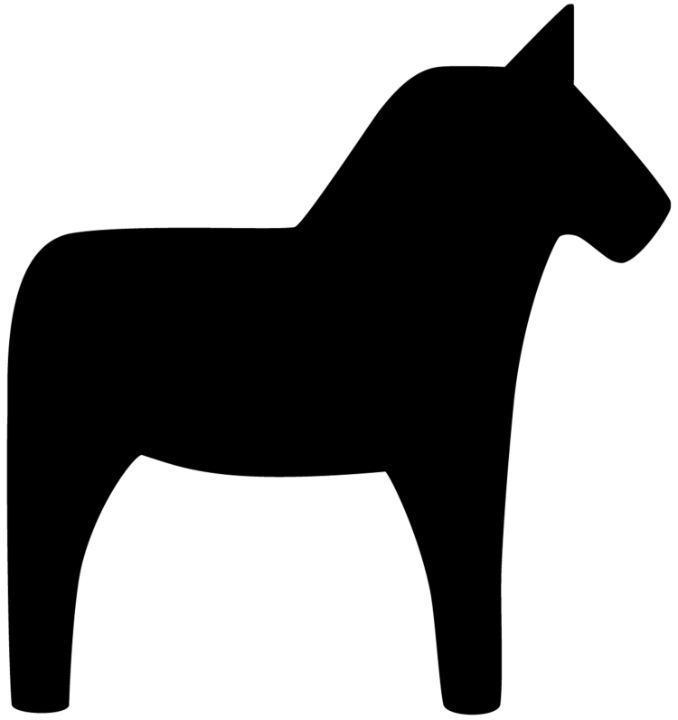 Dala Horse Black and White - Sandra Pettersson Stolk - Digital Art & AI ...