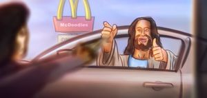 Art — Jesus at the McDrive