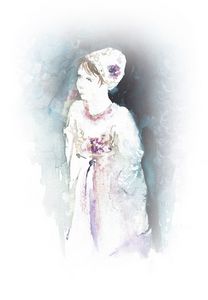 little girl in christianing gown