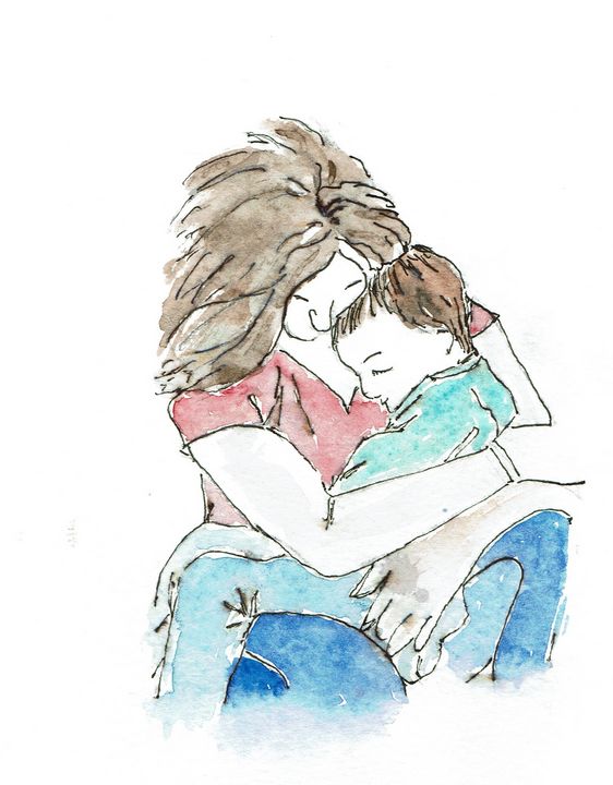 sentimental boy hugging a cactus, pencil sketch, black | Stable Diffusion